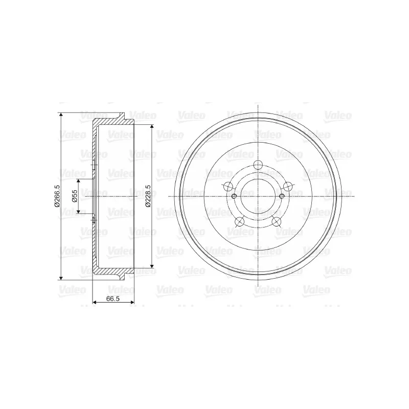 Tambour de frein VALEO 237084