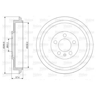Tambour de frein VALEO 237085