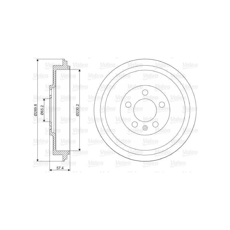 Tambour de frein VALEO 237085
