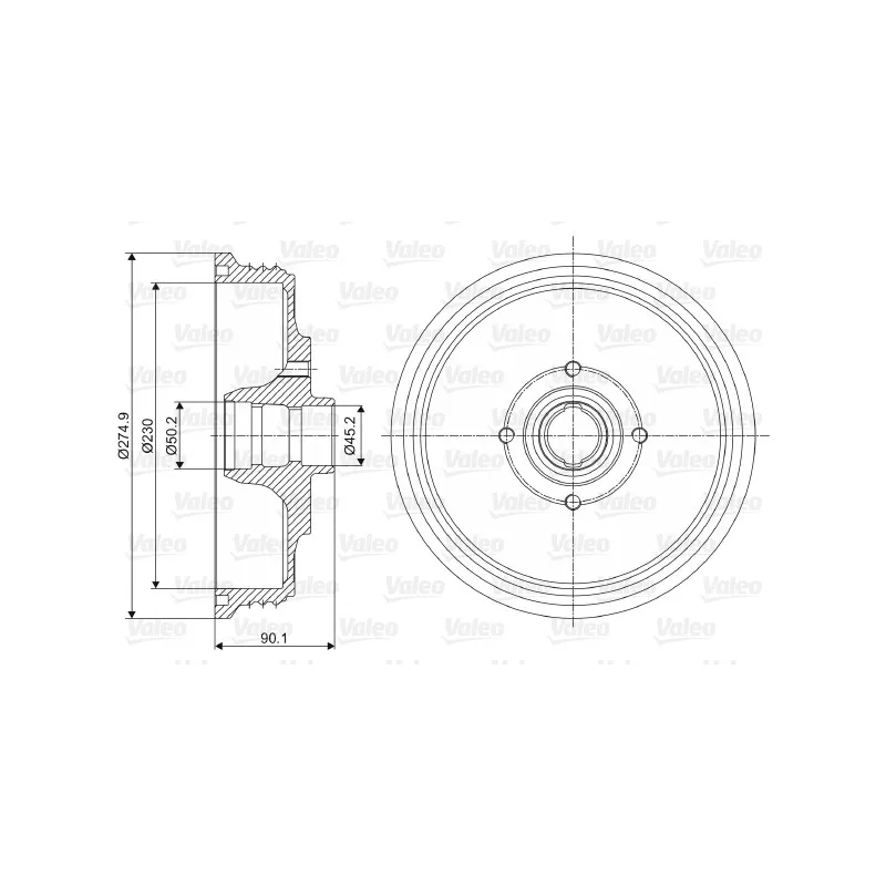 Tambour de frein VALEO 237086