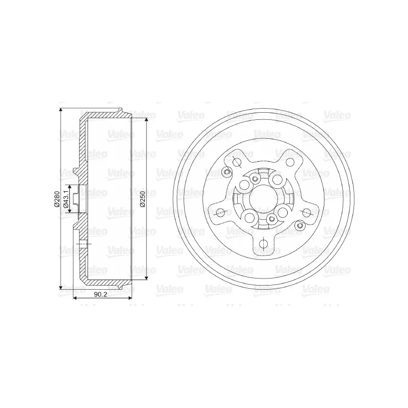 Tambour de frein VALEO 237087