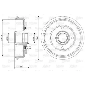 Tambour de frein VALEO 237088