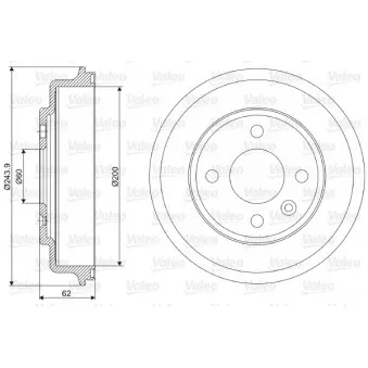 Tambour de frein VALEO 237089