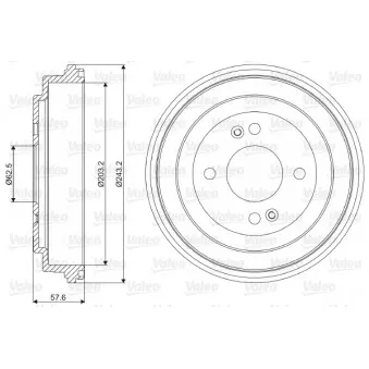 Tambour de frein VALEO 237091