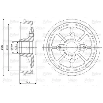 Tambour de frein VALEO 237097