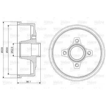 Tambour de frein VALEO 237098