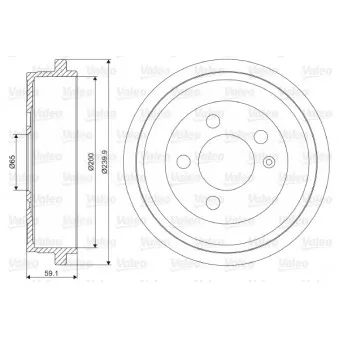 Tambour de frein VALEO 237099