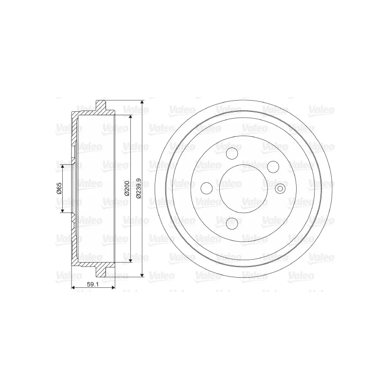 Tambour de frein VALEO 237099