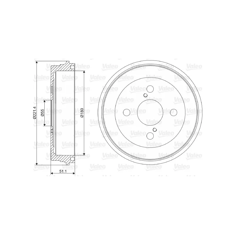 Tambour de frein VALEO 237106