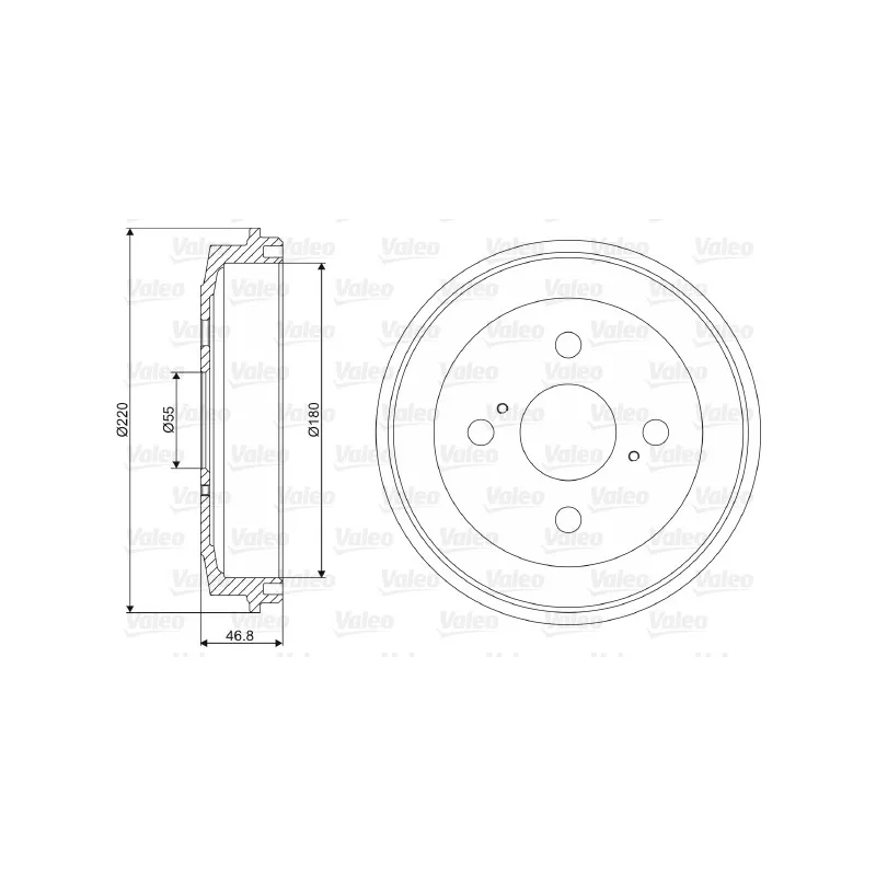 Tambour de frein VALEO 237109