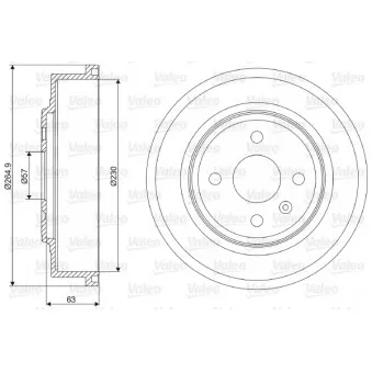Tambour de frein VALEO 237110