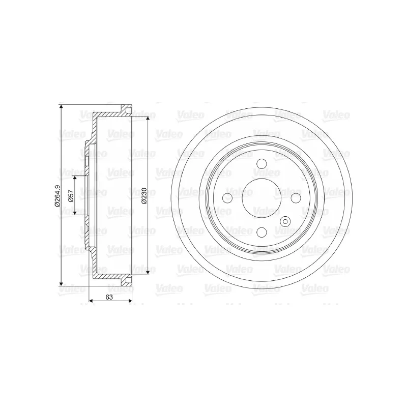 Tambour de frein VALEO 237110