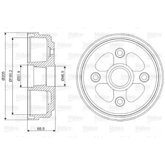 Tambour de frein VALEO 237111