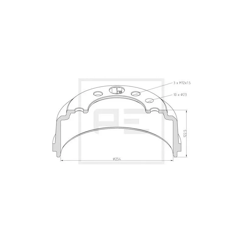 Tambour de frein PE Automotive 236.002-00A