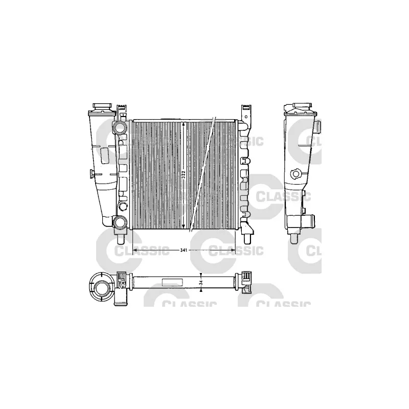 Radiateur, refroidissement du moteur VALEO 311385