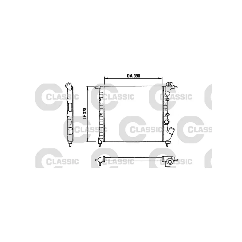 Radiateur, refroidissement du moteur VALEO 316655