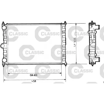 Radiateur, refroidissement du moteur VALEO 316703