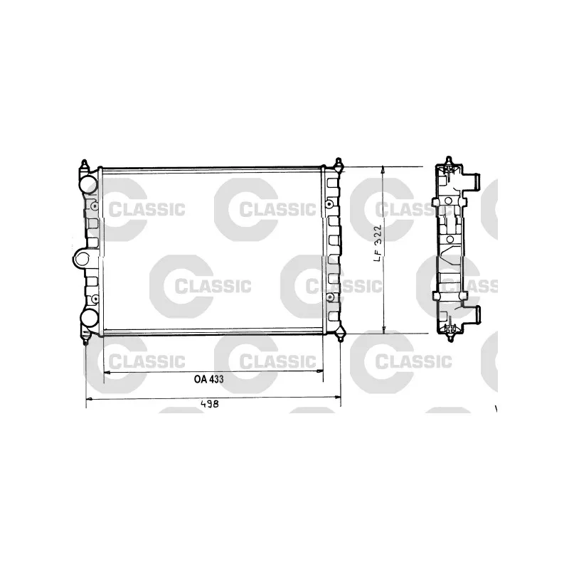 Radiateur, refroidissement du moteur VALEO 316703