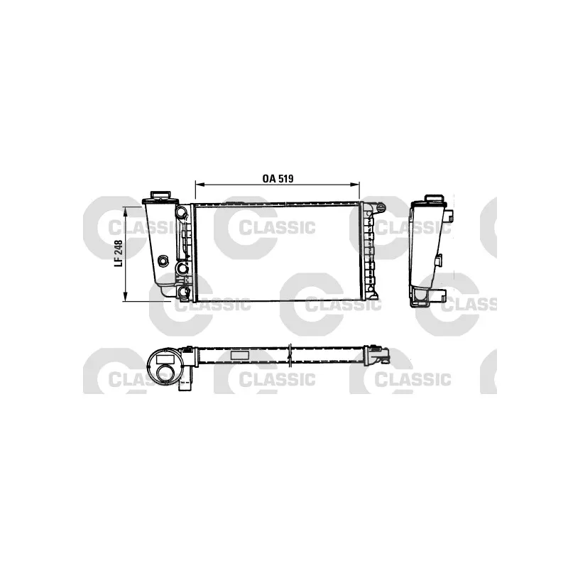 Radiateur, refroidissement du moteur VALEO 316707