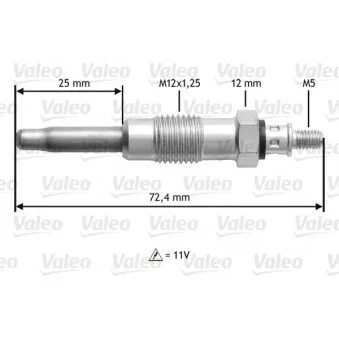Bougie de préchauffage VALEO 345100