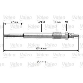 Bougie de préchauffage VALEO 345103