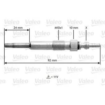 Bougie de préchauffage VALEO 345104