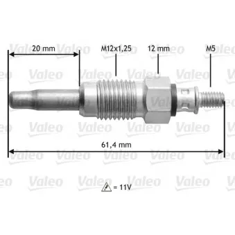 Bougie de préchauffage VALEO 345108