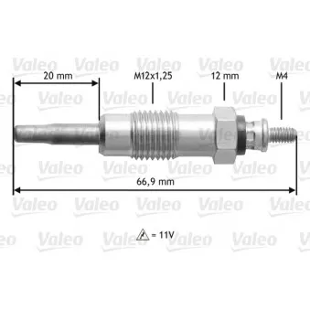 Bougie de préchauffage VALEO 345111