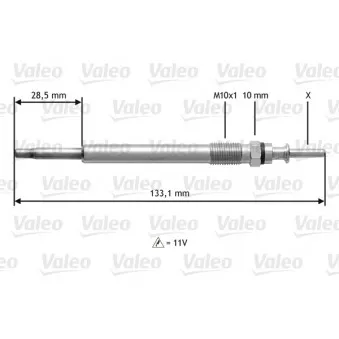 Bougie de préchauffage VALEO 345113