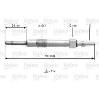Bougie de préchauffage VALEO 345114