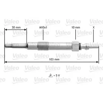 Bougie de préchauffage VALEO 345115