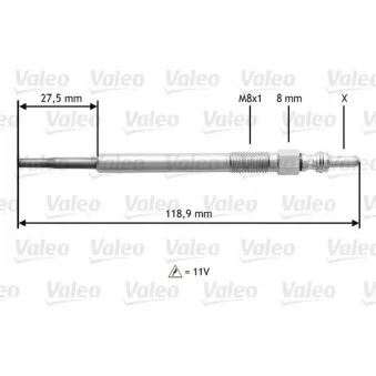 Bougie de préchauffage VALEO 345118