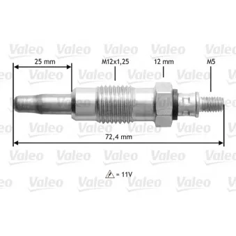 Bougie de préchauffage VALEO 345119