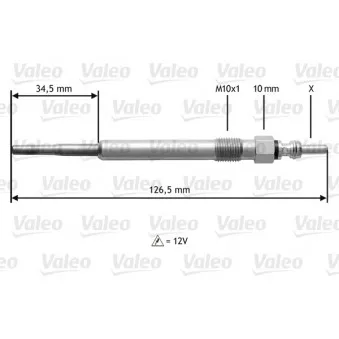 Bougie de préchauffage VALEO 345122