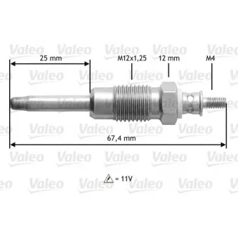 Bougie de préchauffage VALEO 345124