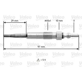 Bougie de préchauffage VALEO 345125