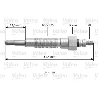 Bougie de préchauffage VALEO 345126