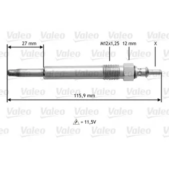 Bougie de préchauffage VALEO 345129