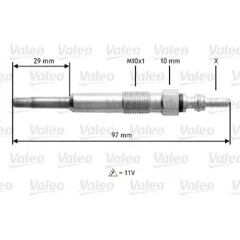 Bougie de préchauffage VALEO 345130