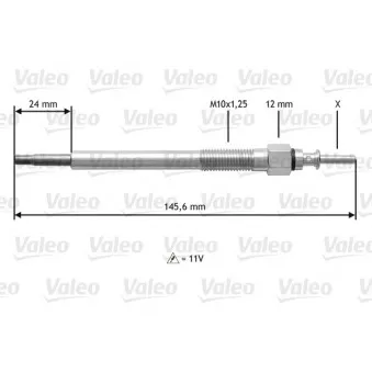 Bougie de préchauffage VALEO 345133