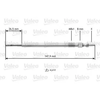 Bougie de préchauffage VALEO 345142