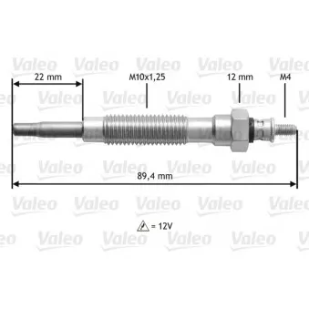 Bougie de préchauffage VALEO 345149