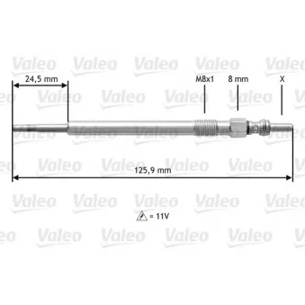Bougie de préchauffage VALEO 345164