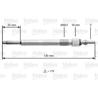 Bougie de préchauffage VALEO 345166