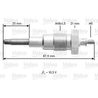 Bougie de préchauffage VALEO 345167