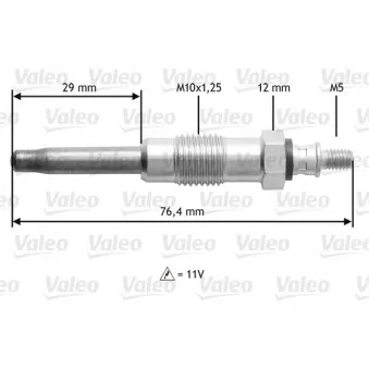 Bougie de préchauffage VALEO 345170