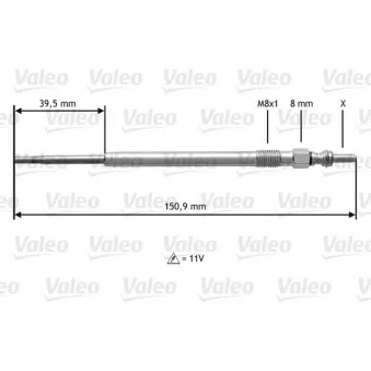Bougie de préchauffage VALEO 345174