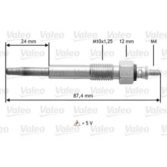 Bougie de préchauffage VALEO 345176