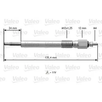 Bougie de préchauffage VALEO 345178