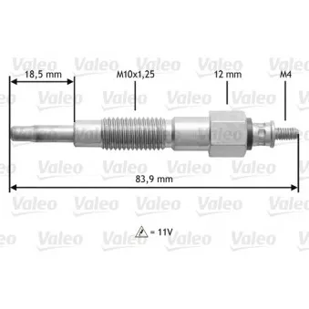 Bougie de préchauffage VALEO 345180